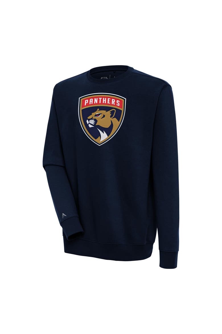 Men's Antigua  Navy Florida Panthers Victory Pullover Sweatshirt, Main, color, Navy