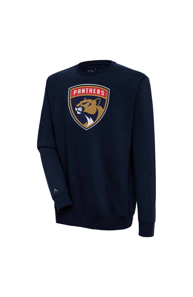 ANTIGUA Men's Antigua  Navy Florida Panthers Victory Pullover Sweatshirt, Main, color, Navy