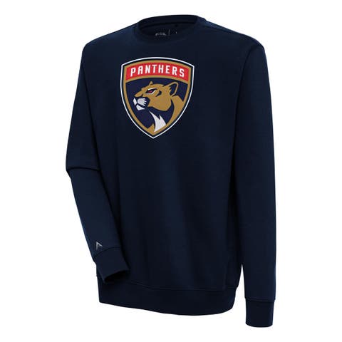 Men's Antigua  Navy Florida Panthers Victory Pullover Sweatshirt
