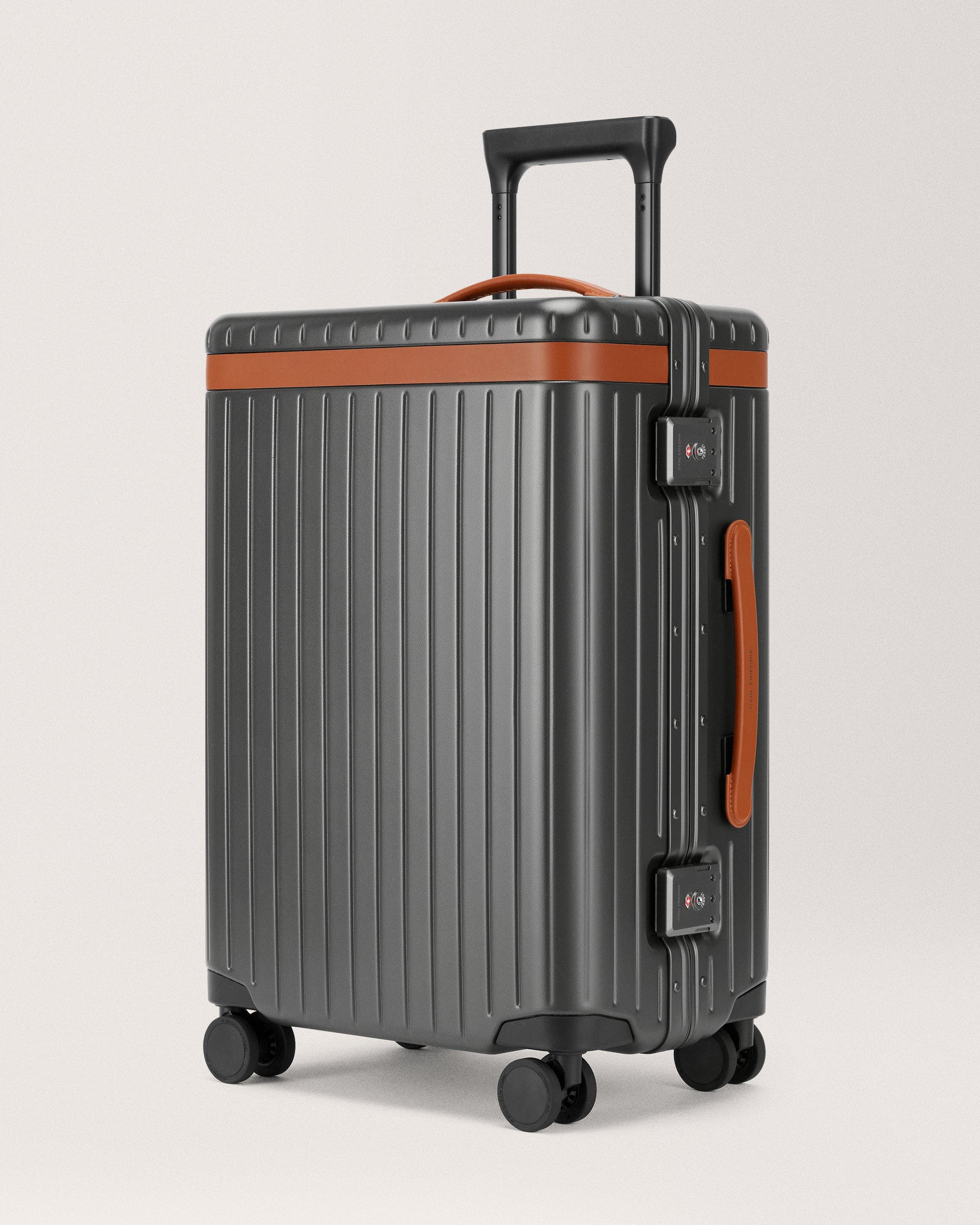 Carl Friedrik The Large Carry-on, Alternate, color, Grey / Cognac