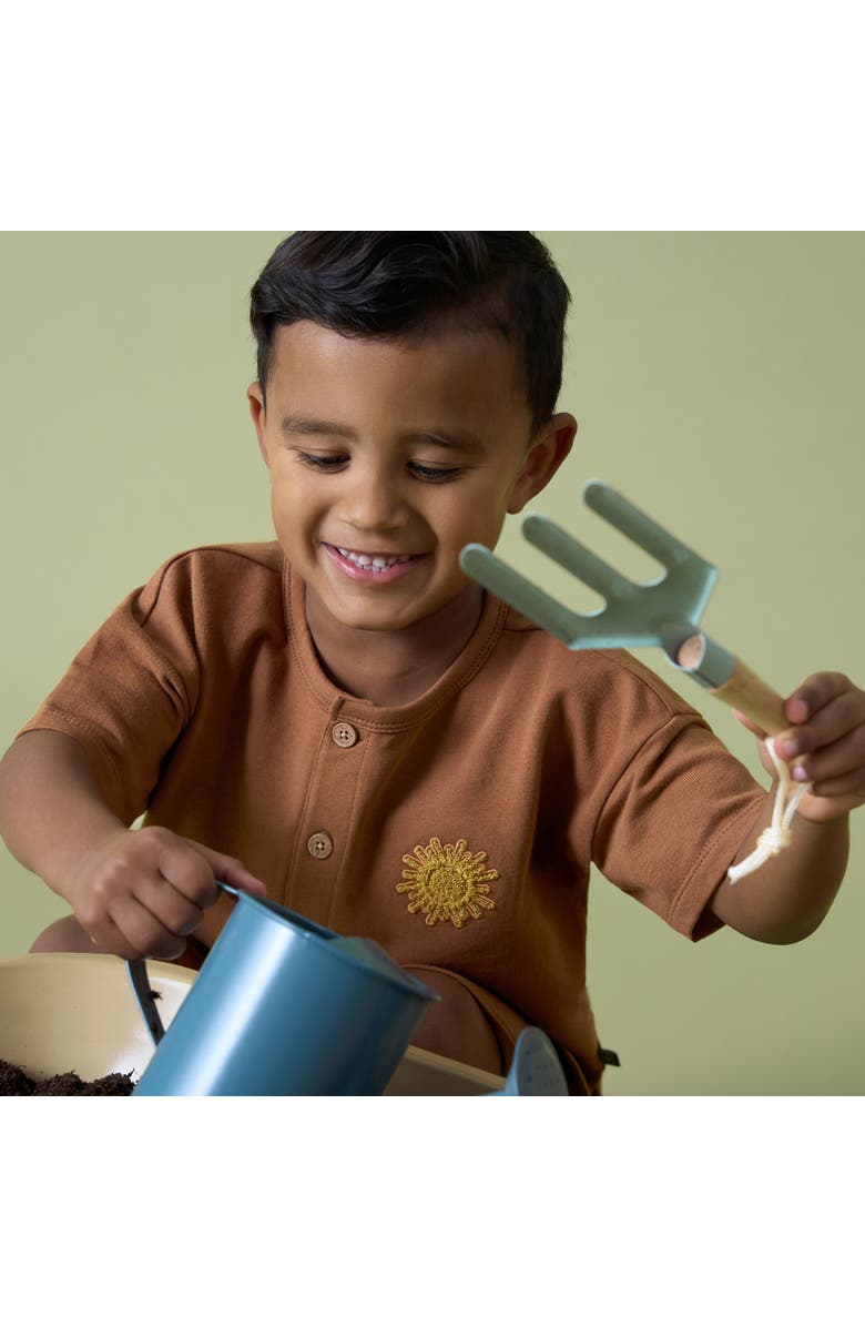 Modern Moments<sup>™</sup> by Gerber Henley Shirt and Shorts Set, Alternate, color, Medium Brown