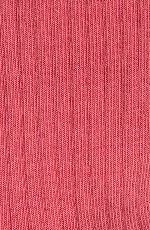 Nordstrom Rib Cotton Blend Crew Socks In Pink Mauve