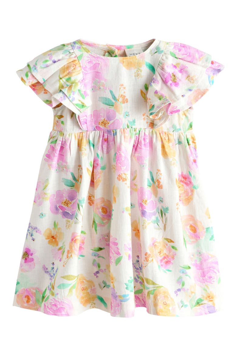 Kids' Romantic Floral Ruffle Dress, Main, color, PINK