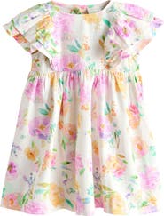 NEXT Kids' Romantic Floral Ruffle Dress