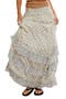 Brynn Mixed Floral Tiered Cotton Blend Maxi Skirt