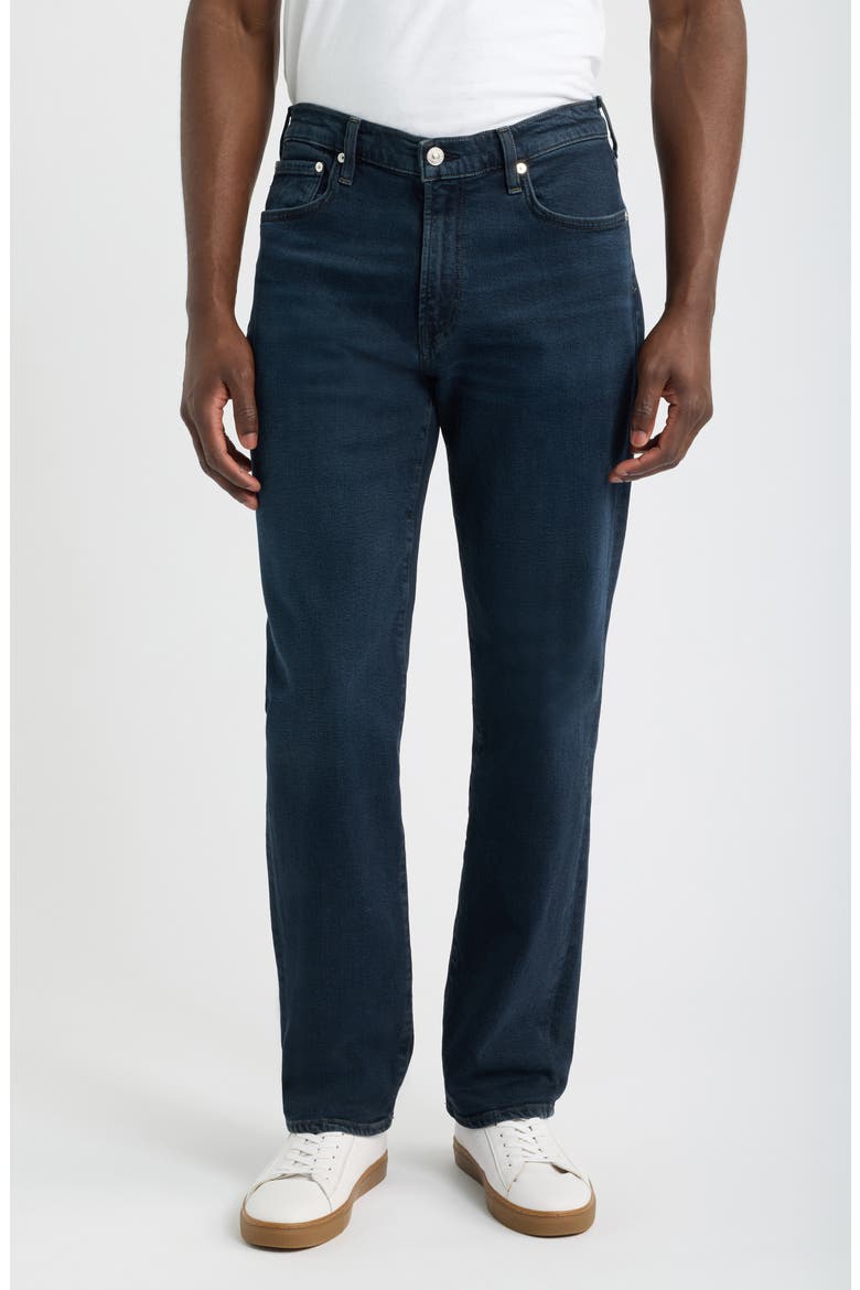 Elijah Relaxed Straight Leg Jeans, Main, color, VIDROS DARK INDIGO
