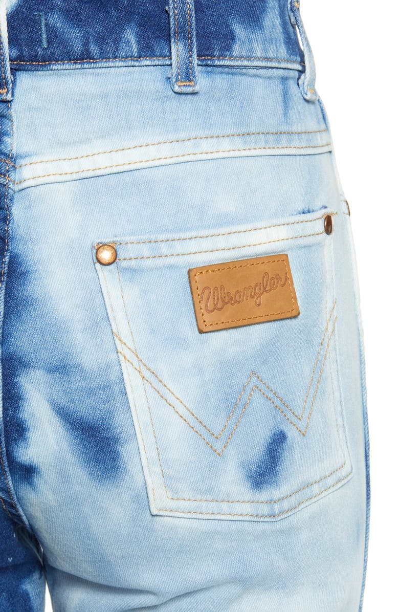 Wrangler Bleached Heritage Straight Leg Jeans, Alternate, color, 