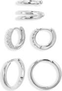 Nordstrom Dainty Ear Cuff & Huggie Hoop Earring Set