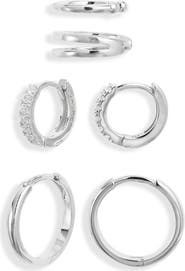 Nordstrom Dainty Ear Cuff & Huggie Hoop Earring Set