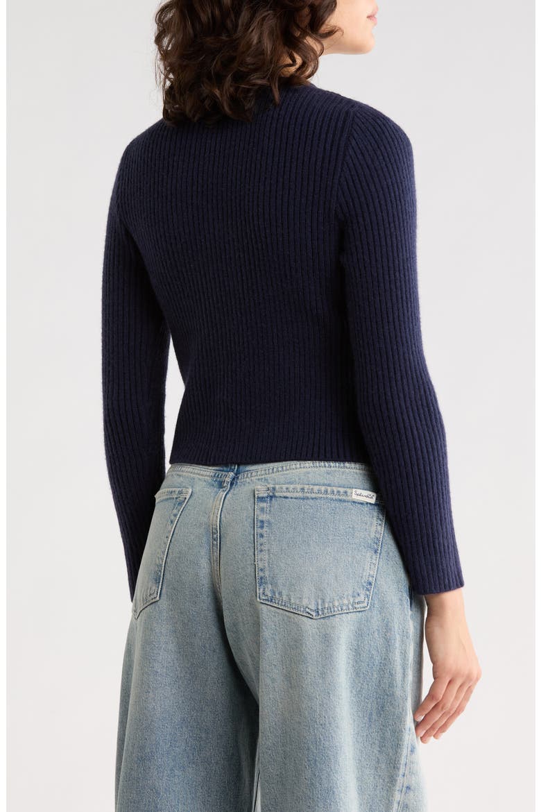Point Hem Rib Knit Sweater, Alternate, color, ROYAL BLUE