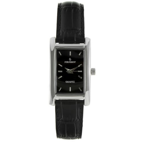 Classic Rectangular Contour Leather Watch- 34x20MM