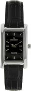 Peugeot Classic Rectangular Contour Leather Watch- 34x20MM