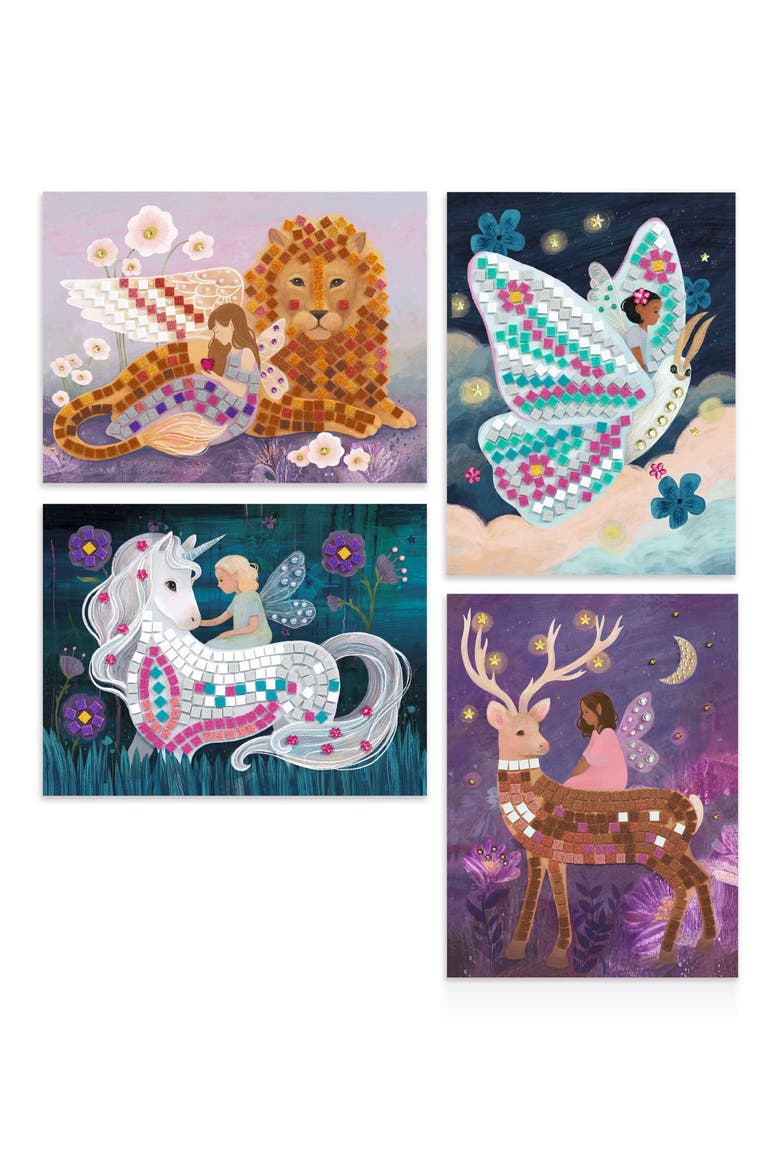 Kids' Enchanted World Mosaic Art Kit, Alternate, color, MULTI