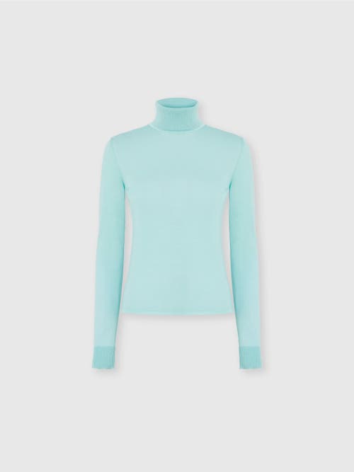 Missoni High-neck Sweater In Smooth Knit In Blue