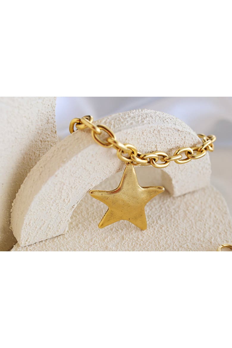 Prescott Star Necklace, Alternate, color, Gold