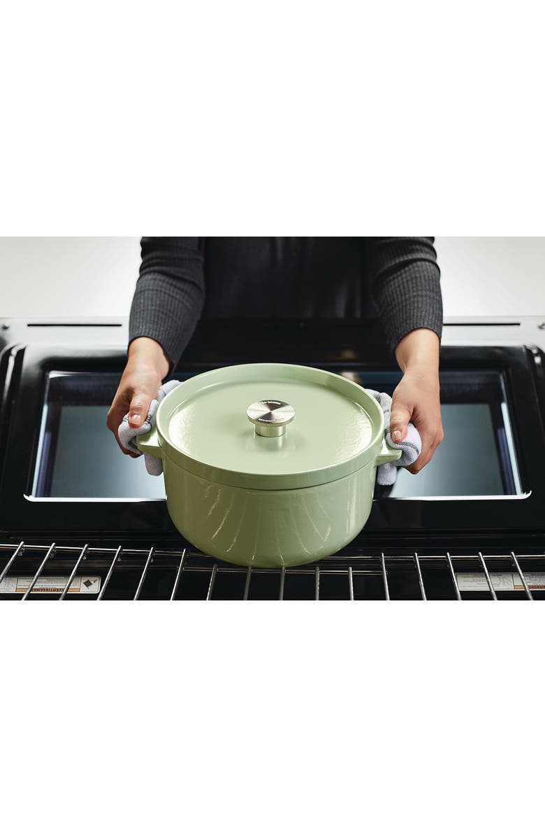 KITCHENAID 6-Quart Enameled Cast Iron Dutch Oven, Alternate, color, Pistachio