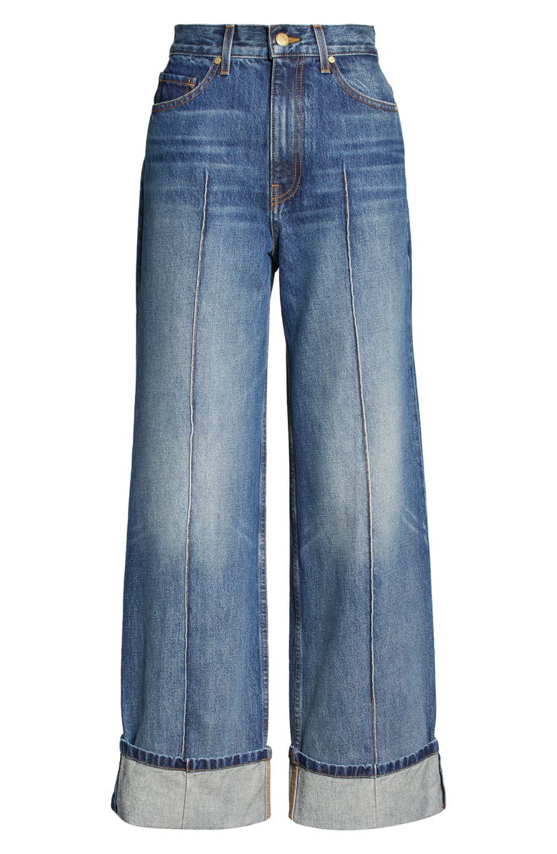 Ulla Johnson Genevieve Cuff Wide Leg Jeans, Alternate, color,