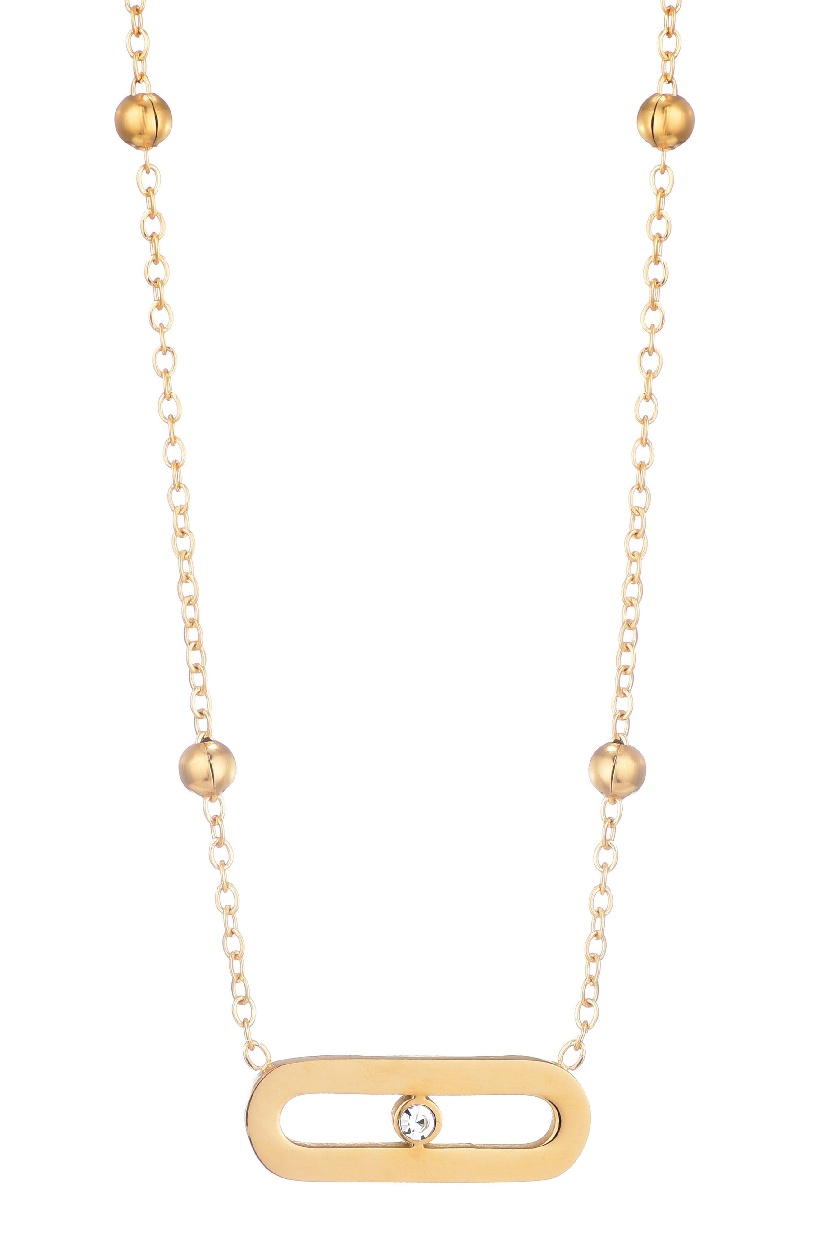 Adornia Station Pendant Necklace