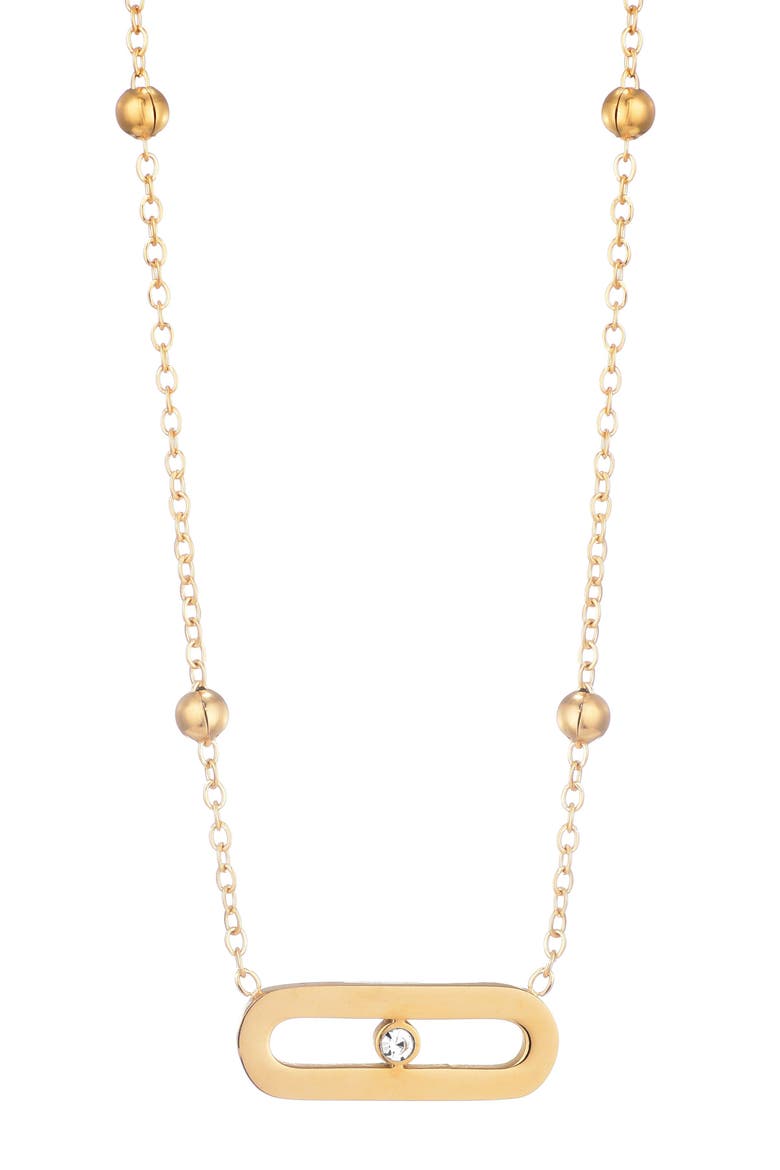 Station Pendant Necklace, Main, color, GOLD