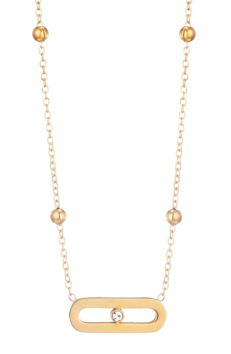 Adornia Station Pendant Necklace, Main, color, Gold