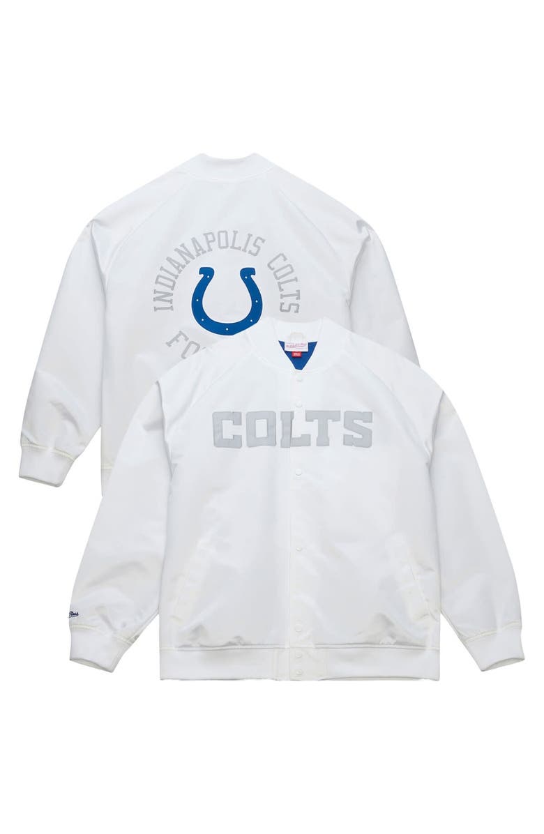 Mitchell & Ness Men's Mitchell & Ness  White Indianapolis Colts Double Clutch Raglan Full-Snap Jacket, Main, color, White
