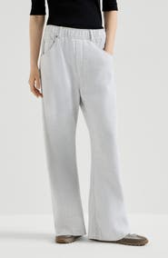 Brunello Cucinelli Cotton smooth French terry trousers