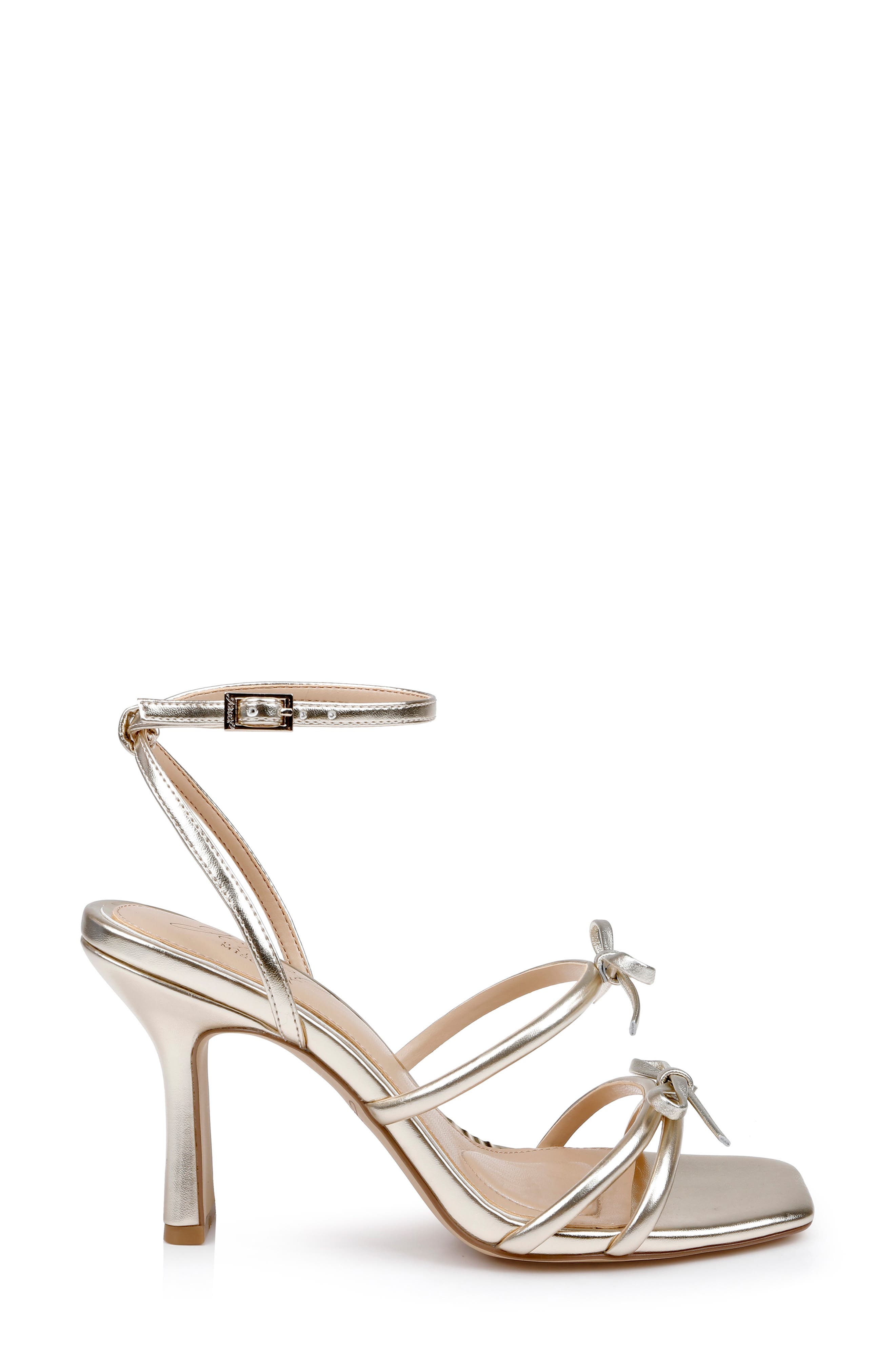 Jewel Badgley Mischka Kiyomi Ankle Strap Sandal, Alternate, color, Gold Metallic