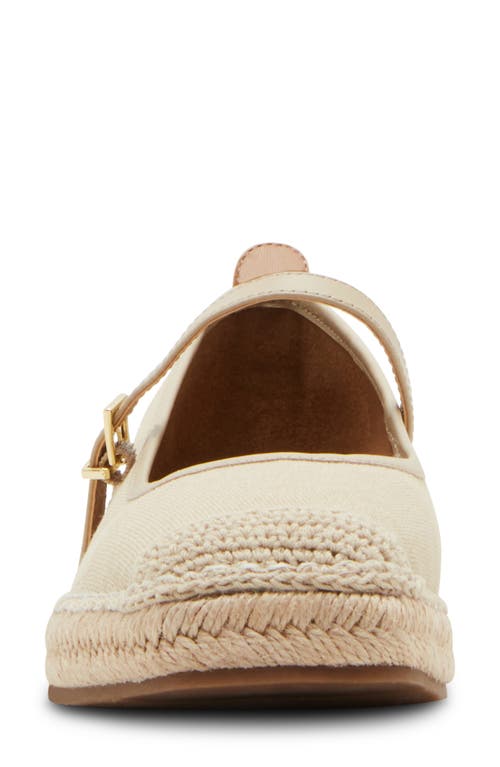 Blondo Hanah Waterproof Espadrille Mary Jane Flat In Almond Fabric