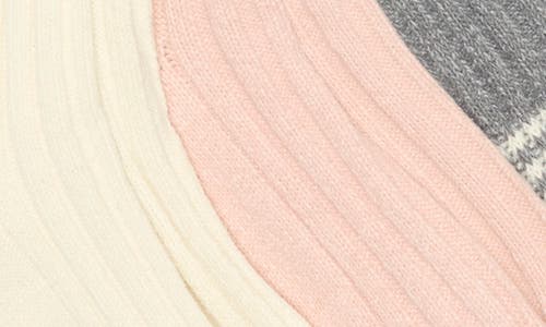 Nordstrom Rack Assorted 3-pack Crew Socks In Pink