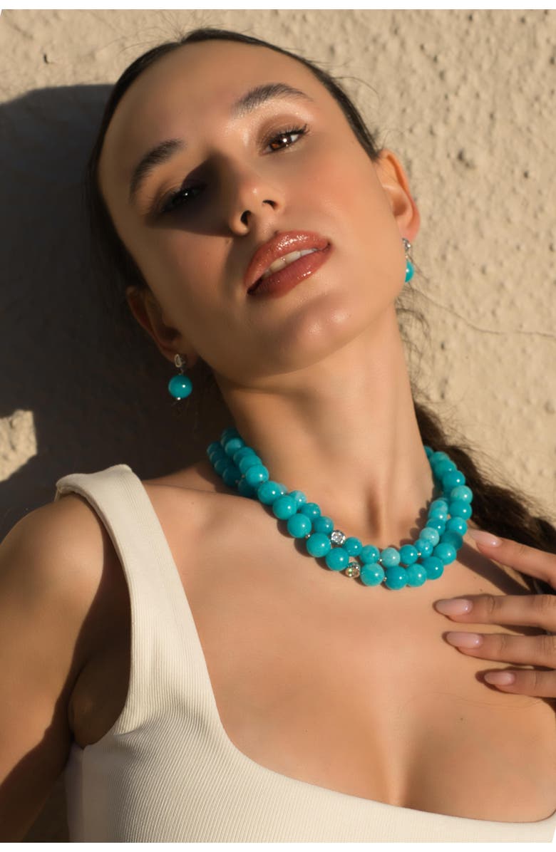 Classicharms Gia Amazonite Bead Choker Necklace, Alternate, color, 