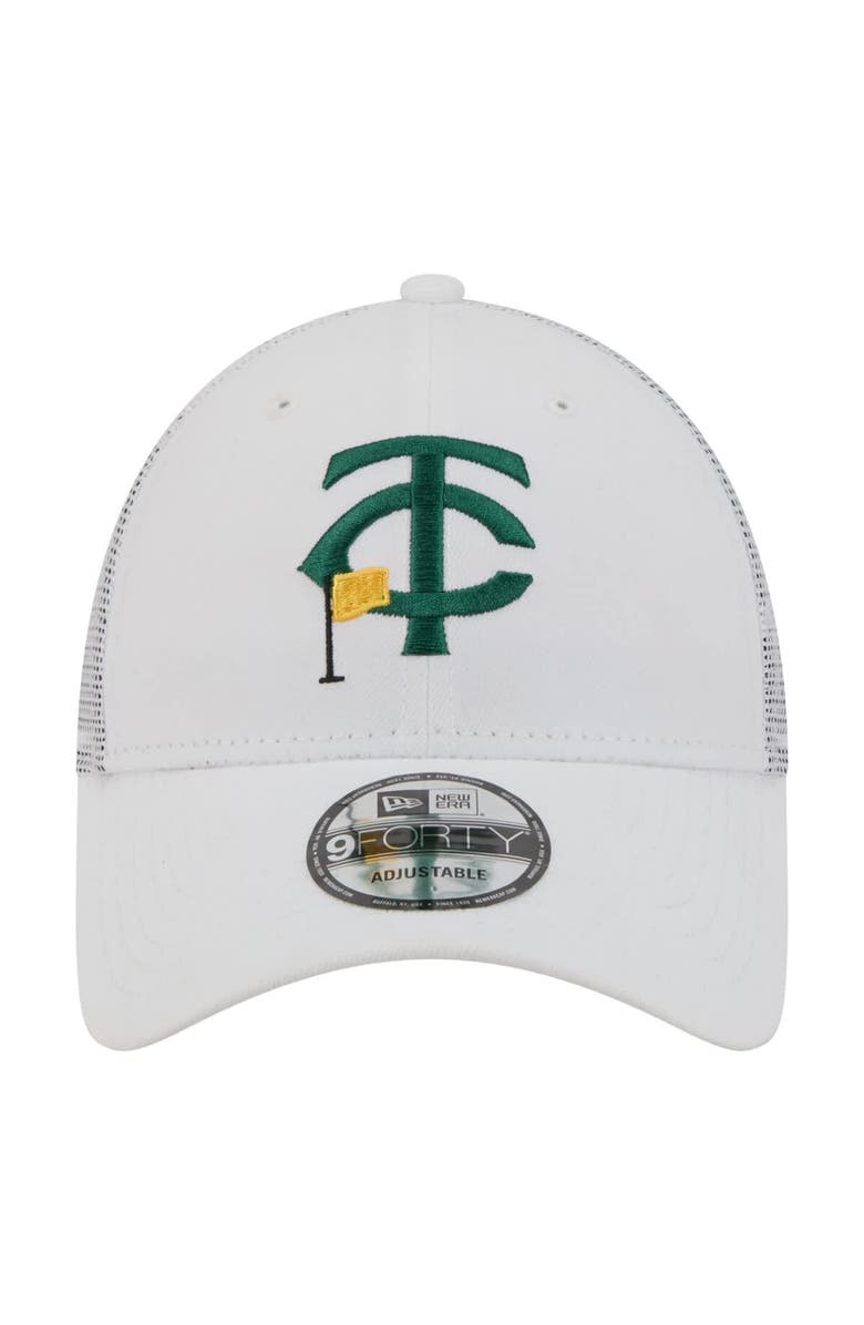 New Era Men's New Era White Minnesota Twins Flag 9FORTY Trucker Adjustable Hat, Alternate, color, White