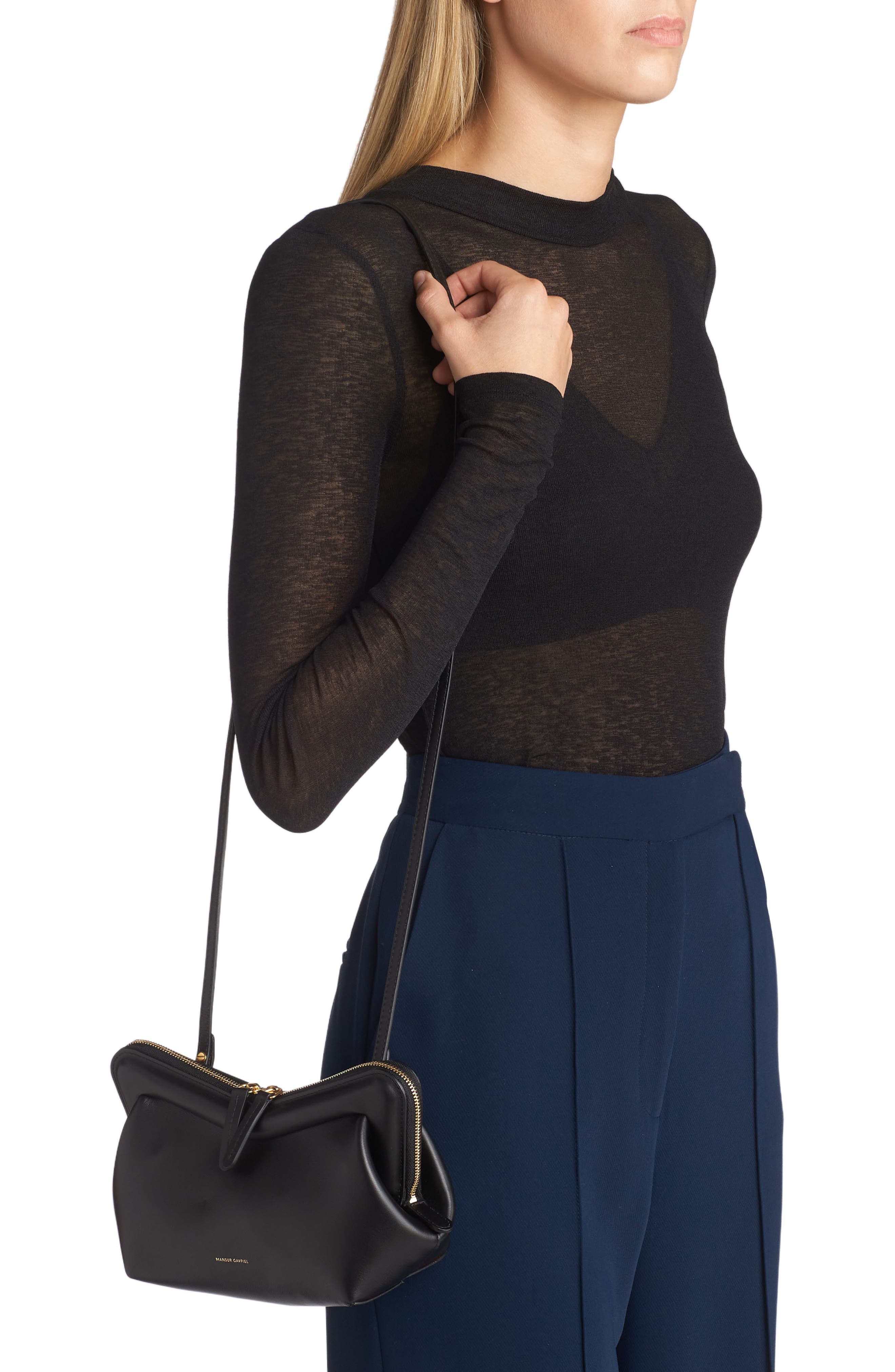 Mansur Gavriel Mini M Frame Leather Shoulder Bag, Alternate, color, 