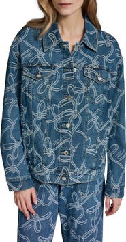 KARL LAGERFELD PARIS Bow Denim Jacket