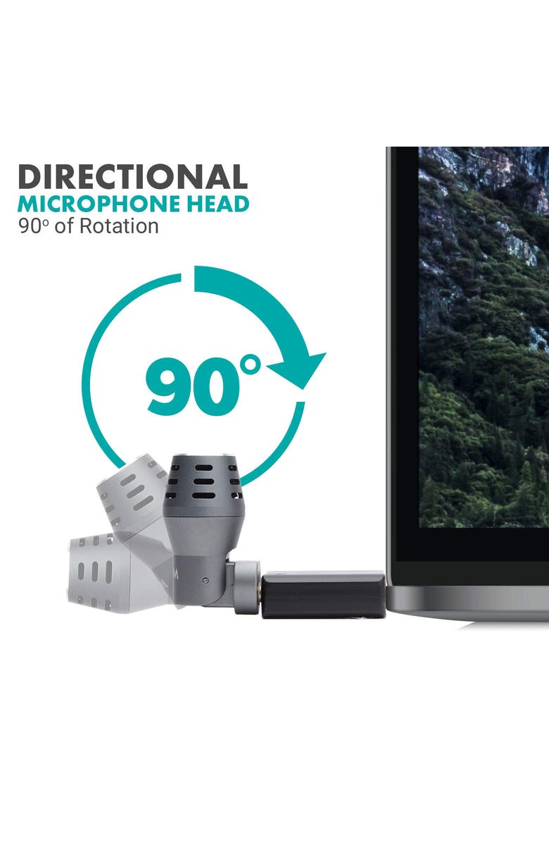 MOVO DOM2-USB Mini Omnidirectional USB Computer Microphone for PC and Mac, Alternate, color, Black