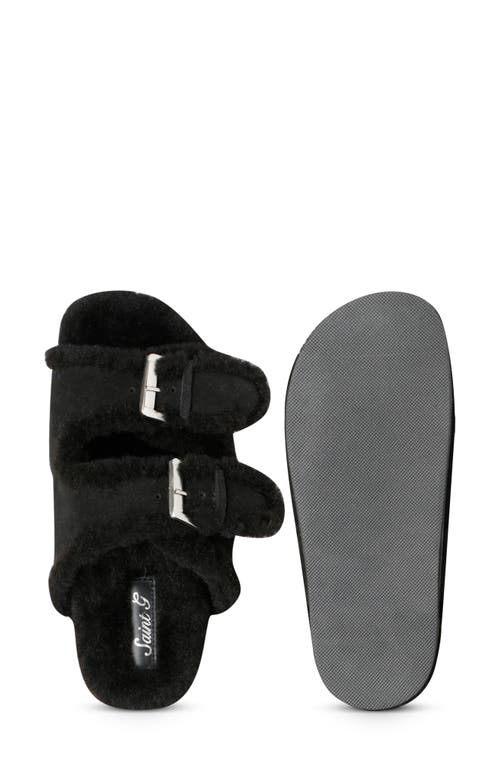 Saint G Oleander Faux Fur Slide Sandal