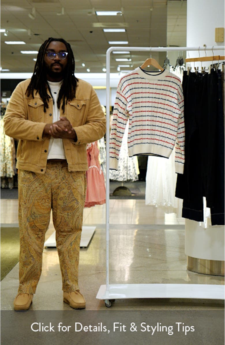 Stripe Cable Stitch Sweater, sales video thumbnail