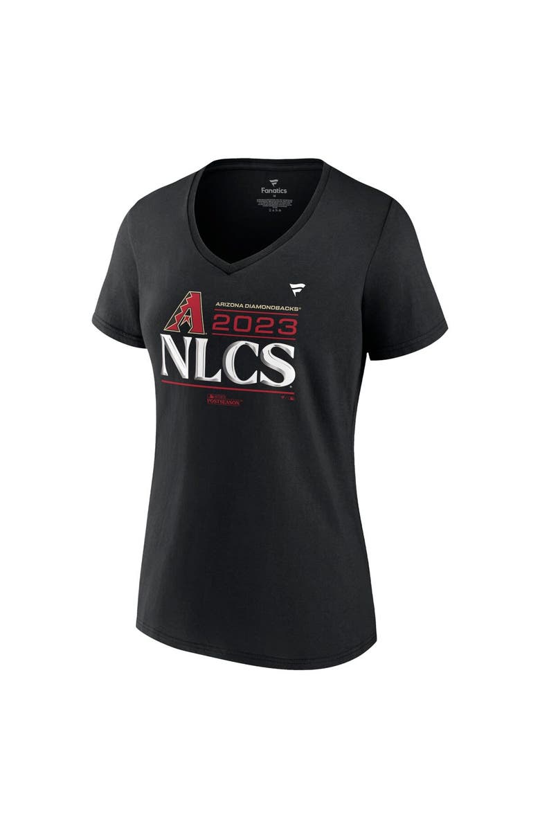 FANATICS Women's Fanatics Branded  Black Arizona Diamondbacks 2023 Division Series Winner Locker Room Plus Size V-Neck T-Shirt, Alternate, color, 