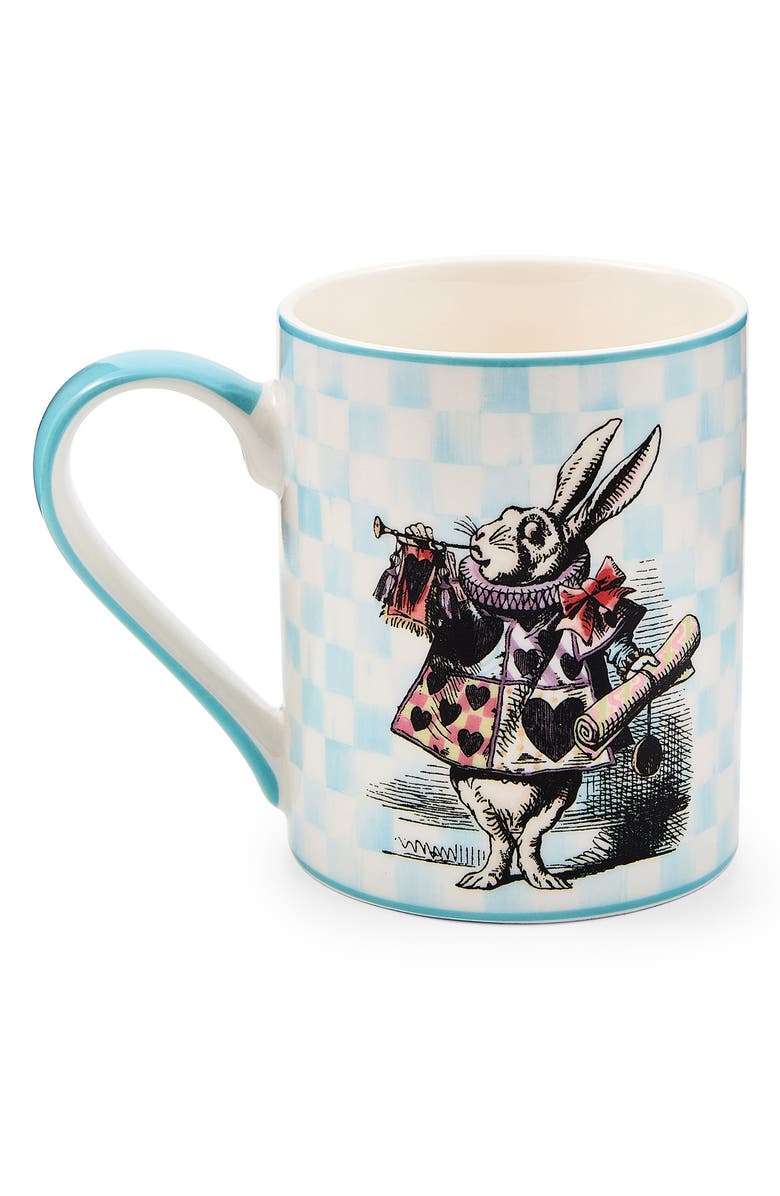 MACKENZIE CHILDS Royal Rabbit Mug, Main, color, Blue