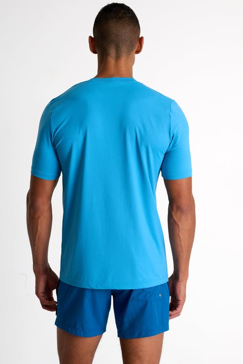 Shan Microfiber Crew Neck T-shirt In Blue