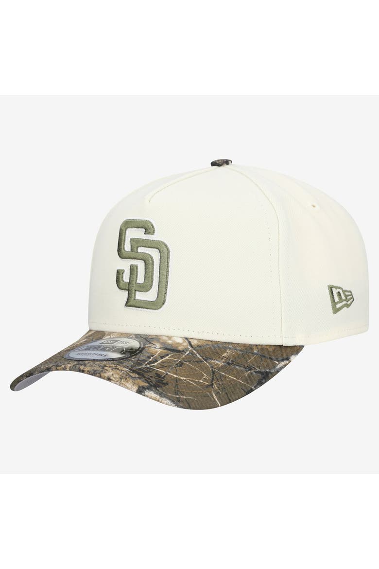 Men's New Era Khaki/Realtree Camo San Diego Padres 9FORTY A-Frame Adjustable Hat, Alternate, color, Khaki
