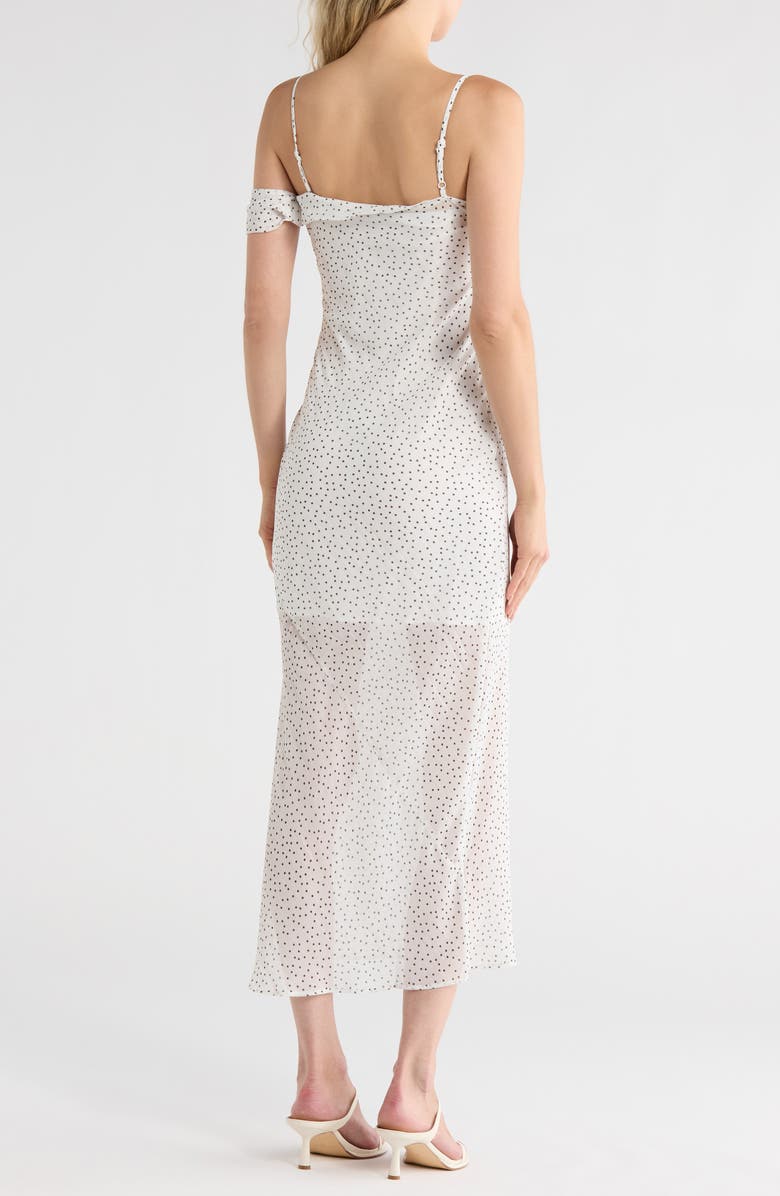 ASOS DESIGN Shoulder Strap Midi Dress, Alternate, color, White Multi