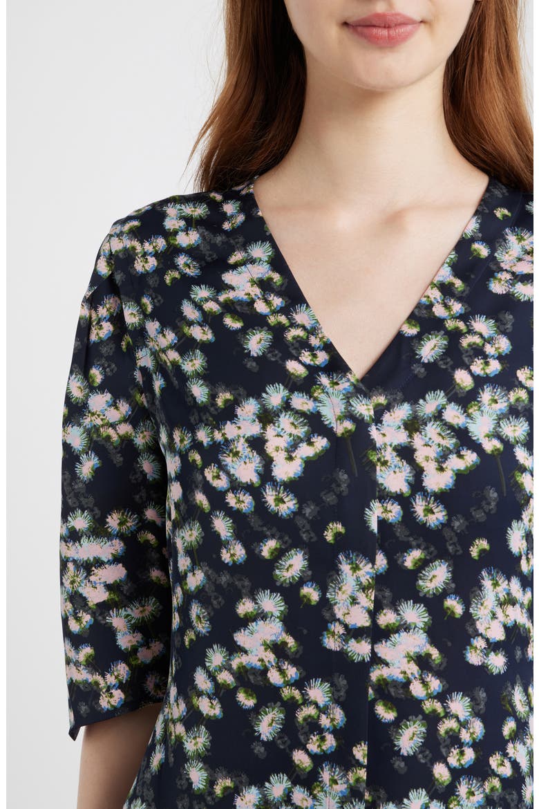 Floral Print Button-Up Top, Alternate, color, PINK MULTI