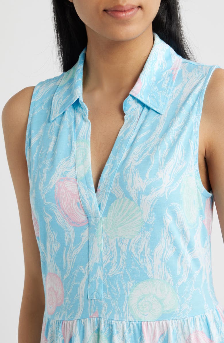 Lilly Pulitzer<sup>®</sup> Riegan Print Sleeveless Tiered Maxi Dress, Alternate, color, Capri Blue Shelden