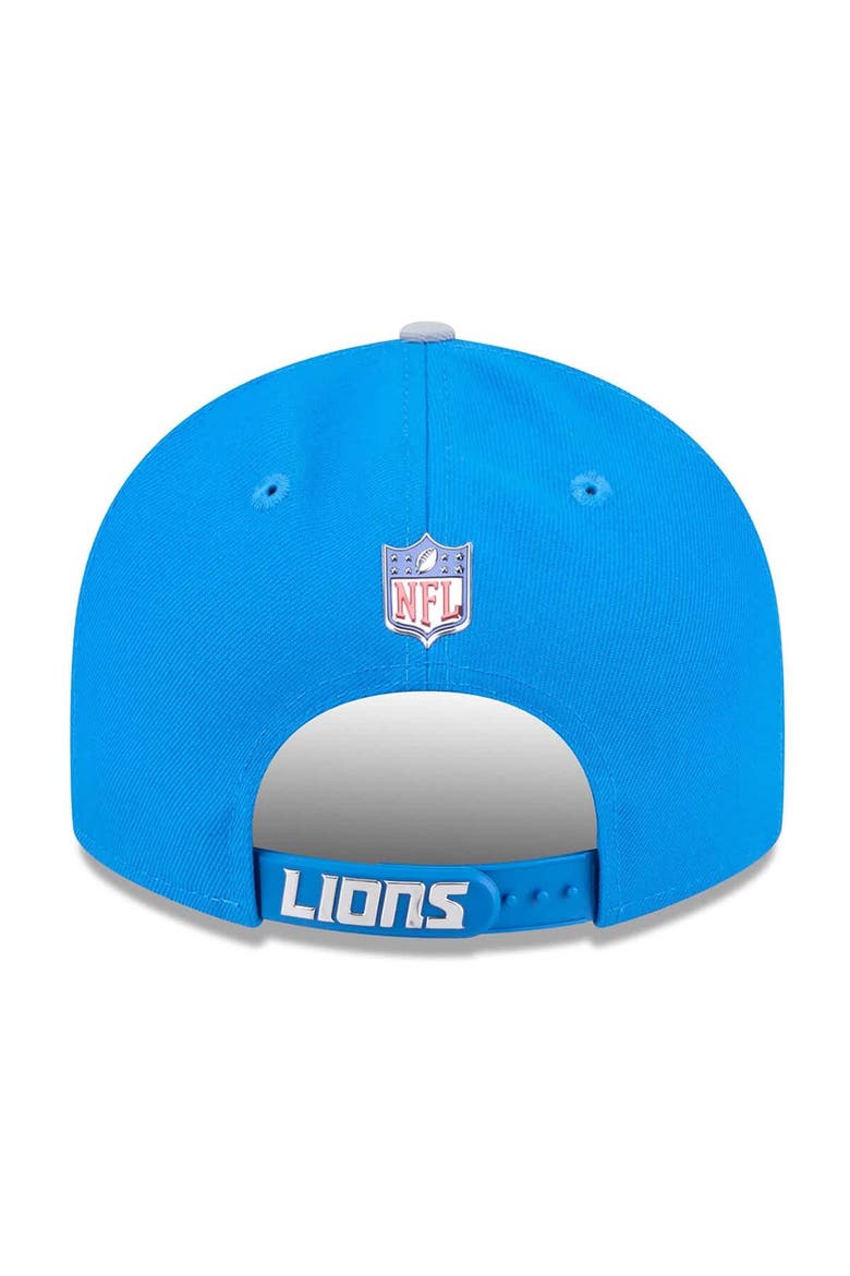 Men's New Era  Blue/Silver Detroit Lions 2026 NFL Draft On Stage Pre-Curved 9FIFTY Snapback Hat, Alternate, color, Blue