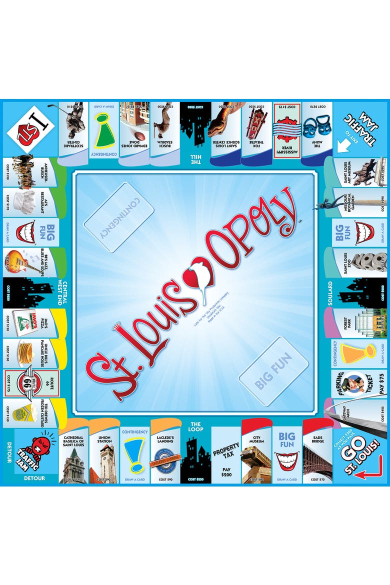 St. Louisopoly Monopoly Board Game, Alternate, color, Multicolored