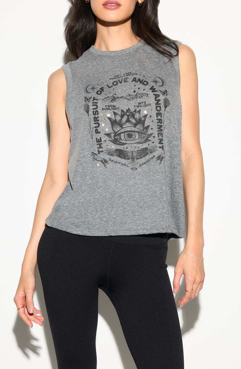 Spiritual Gangster Pursuit Vibe Cotton Tank, Main, color, Heather Grey