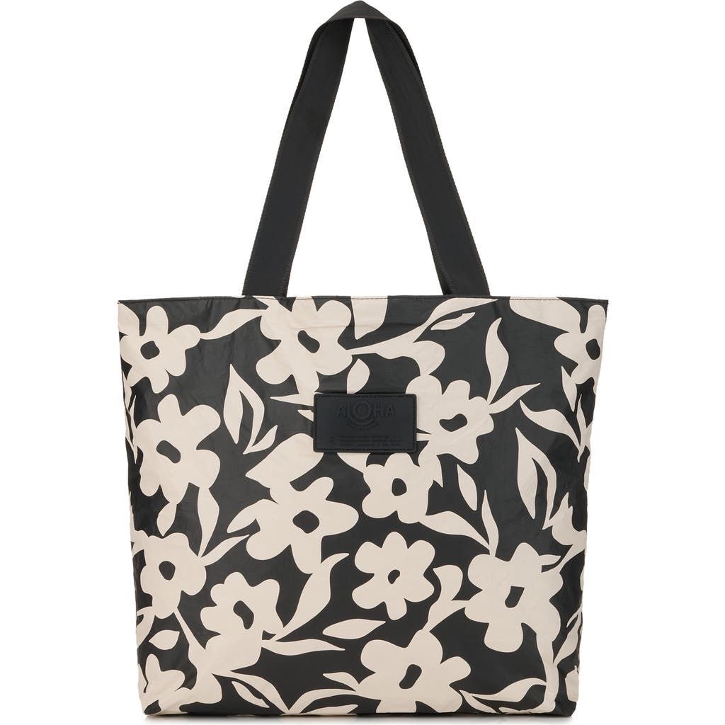 Aloha Collection Day Tripper Fall Flowers Water Resistant Tyvek® Tote In Brown