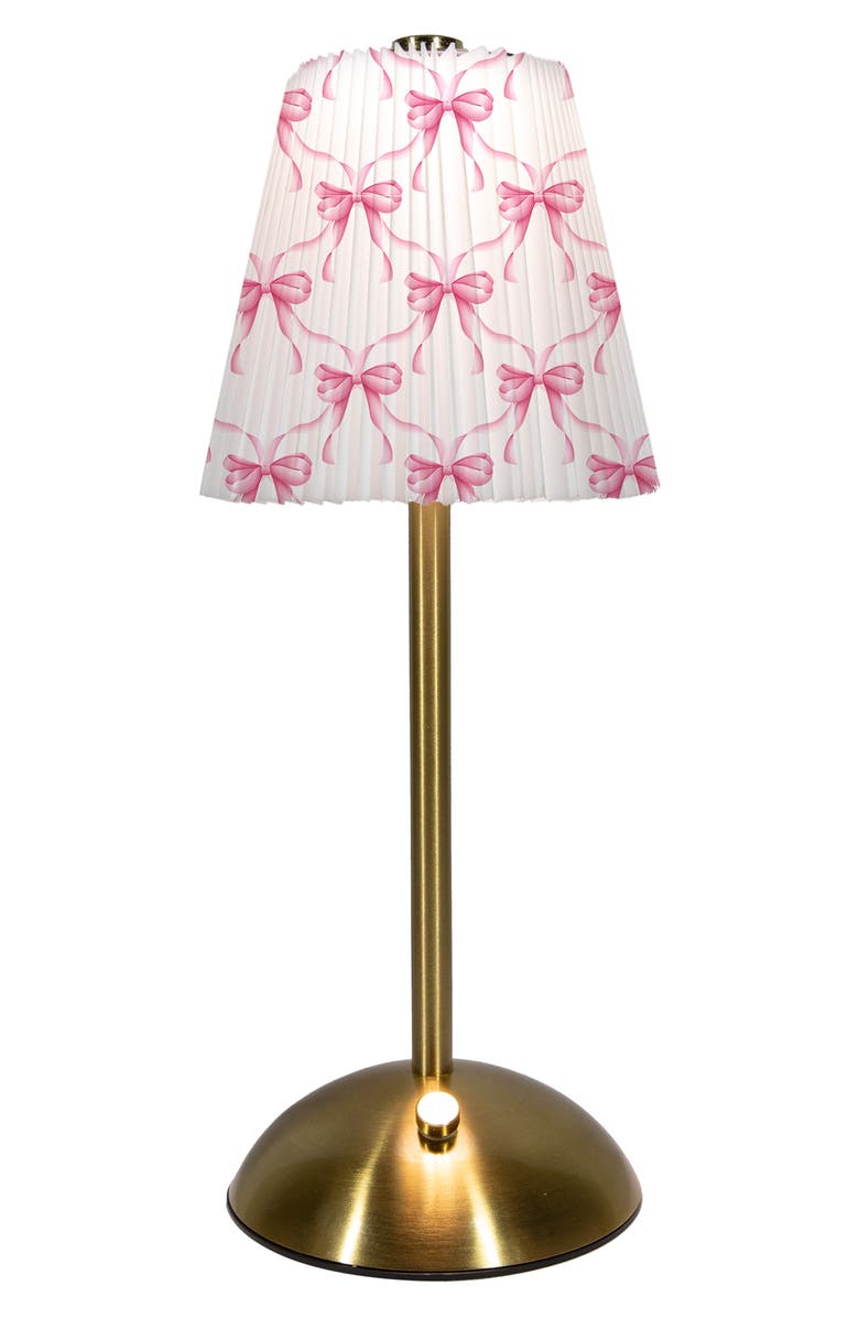 Luze Bow Shade Metal Desk Lamp, Main, color, Pink