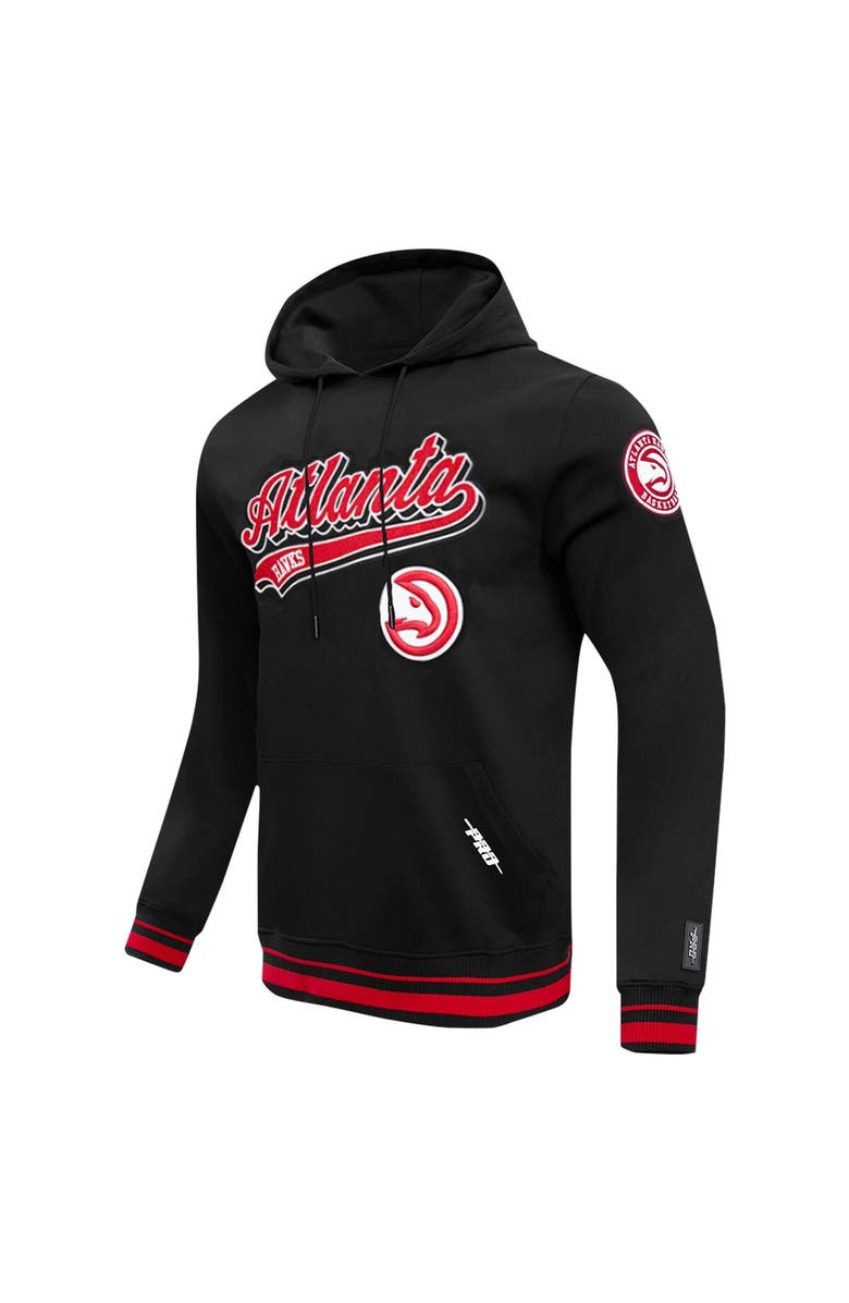 PRO STANDARD Men's Pro Standard Black Atlanta Hawks Script Tail Pullover Hoodie, Alternate, color, 
