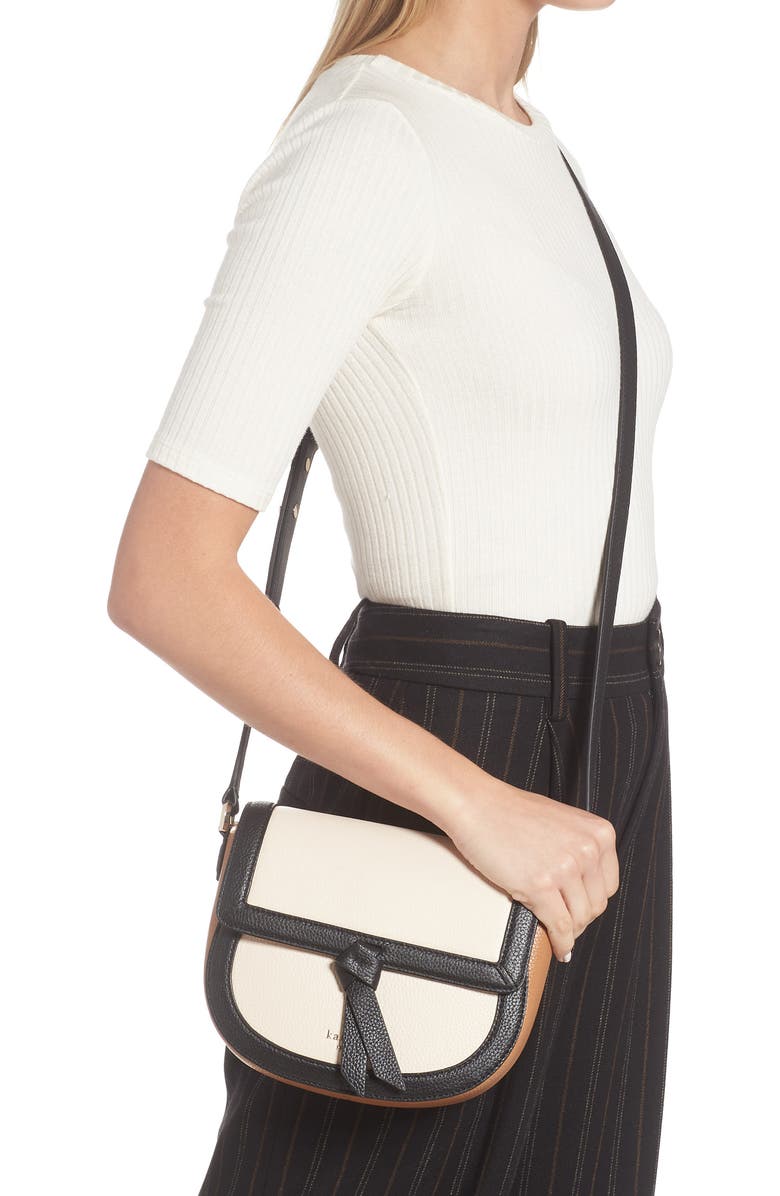 Kate Spade New York knott colorblock pebbled leather crossbody bag, Alternate, color,